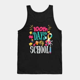 100 Days Of School Teacher Kids 100th Day Of School Tank Top